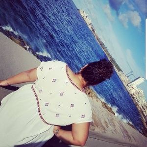 Torrid size 2 embellished white flowy top